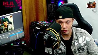 Gih Spanics puts redhead bombshell doggy on podcast table to flash pink asshole - boom in the shack!