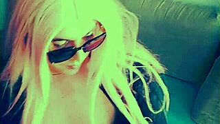 Veronica daily shakes trans ass rides dildo crossdressed fun