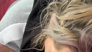 STREETWALKER SUCKS FACIAL CUM OFF DICK!