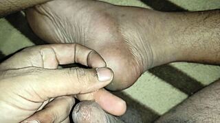 couple's close-up bedroom anal leads to wife's orgasm