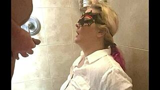 Blonde Submissive Drenched in Piss Humiliation Debut