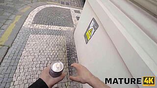 mature czech wife cheats in hotel stockings with natural tit obsession