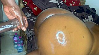 Big Booty Ebony BBW Takes Monster BBC Creampie Anal