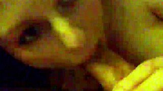 Homemade couple slurps monster cock blowjob 😍🍆💦