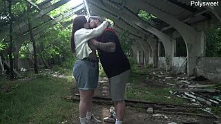 curvy milf pegs guy rough outdoors public sunny domination 😈🔥