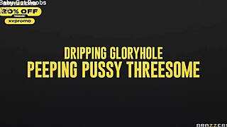 dripping gloryhole threesome peeping pussies with tiffany watson lala ivey 😜💦