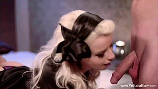 wanna see this blonde milf gag on cock in artistic deepthroat?