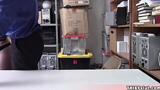 Will Cute Blonde Thief's Pussy Survive Cop's Rough Fuck?