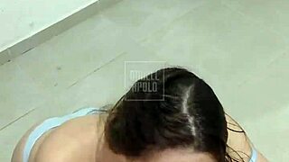 Submissive Latina Wife Greets Husband with Epic Amateur Blowjob Welcome