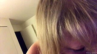 Curvy blonde milf Jenna Jaymes deepthroats thick BBC in shorts