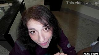 italian cook takes brutal anal dp to save her job