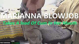 marianna gulps huge cum load deepthroat blowjob facial finish