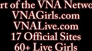 Redhead Sunny Lane fingers natural tits in outdoor shower bikini tease