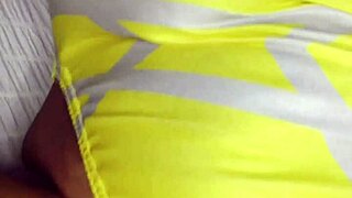 ooh ebony milf bends over shaves pussy fingers to orgasm with dildo