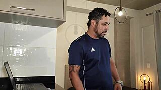 pornstar brasil jerks his huge cock in shower 💦🧸