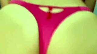 chubby latina wife shakes ass in thong rides hubby hard