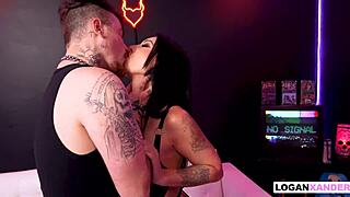 goth baddie raven lane bounces wet pussy on logan xander's huge cock