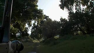 amber rayne, hannah west and kaci star take bent over outdoor gangbang creampies