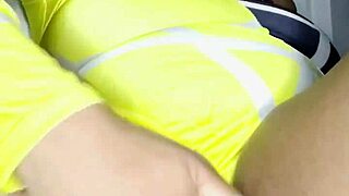 ooh ebony milf bends over shaves pussy fingers to orgasm with dildo
