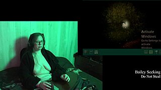 naked brunette bbw with big natural tits plays haunting of castle malloy part 3