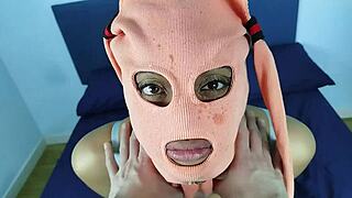 latin bdsm slut mask ass plug slap spit anal cum 😈💦