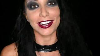 chained brunette with big tits roughed up 😈💦 derrick pierce cumshot