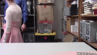 Will Cute Blonde Thief's Pussy Survive Cop's Rough Fuck?