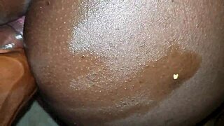 african slut takes monster cock anal!