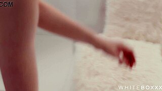 squirting brunette fucks monster cock in dorm almost caught by janitor part 3