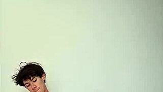 hey skinny babe on bed wanna cum covered from monster cock foreplay to explosive finish?