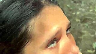 Girlfriend gives hot outdoor blowjob caught by torbe colombian cutie