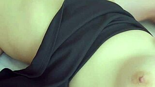 Your hairy Japanese girlfriend sits on your lap chatting until she rides your cock wild!