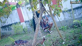 desi stepsis sucks bhai's big lund in public garden hindi audio