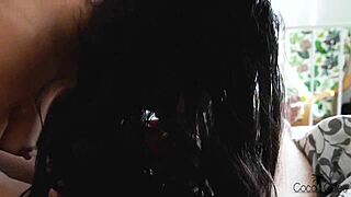 teen babe rides my dick in socks creampie pov