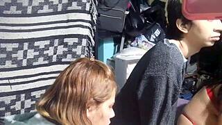 we were webcamming with fati then got solo flashing girlfriend crossdressing threesome fun