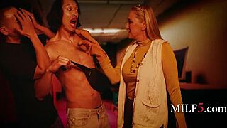 stepmom jumps multiverse for threesome ride on stepdaughter's bad choices with big tits