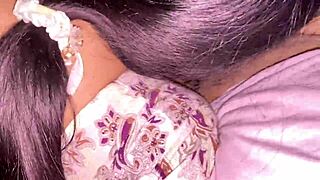 Indian guy lifts Punjabi bhabhi's legs for hard fuck