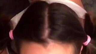 hey teacher!! horny teen shows big tits for sweet classroom blowjob roleplay 😘👅