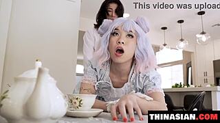 cute asian teen 18+ shows tight pussy and small tits - thinasian flaunt