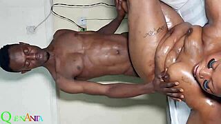 his fat black cock fucks my pussy senseless while buddy licks 😩🍆💦