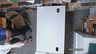 damn that cute redhead thief gets drilled hard by security