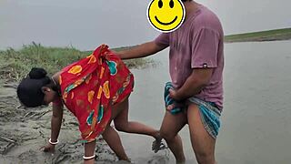 bangladeshi couple roleplays boyfriend fucking tight pussy outdoors with friends