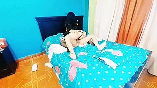 i FUCK my latina NEIGHBOR while HUSBAND works real cuckold homemade riding action