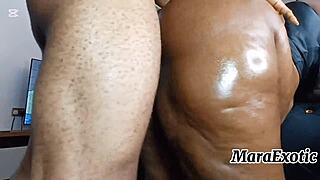 ebony bbw milf gets bbc standing doggystyle backshots