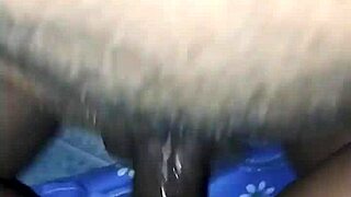 Hairy ebony college student creams pussy missionary with boyfriend