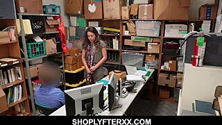 Innocent Tattooed Teen Hard Fucked After Shoplifting Bust?