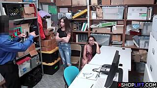 Petite teen thief pounded hard by mall cop's cock backstage