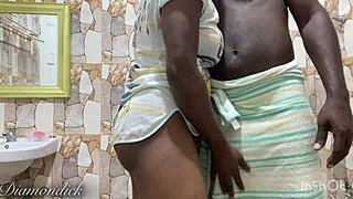 Step Mom Sucks And Fucks Ebony Cock In Bathroom Bath