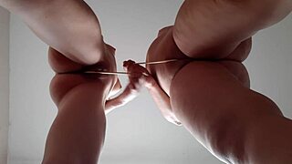 stepsisters tease clits with chopsticks lesbian masturbation play