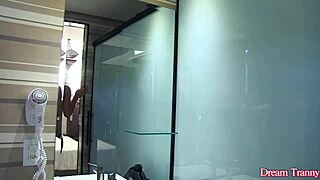 HORNY TRANNY BRUNA CASTRO DOUBLE ANAL CREAMPIE FILLED!